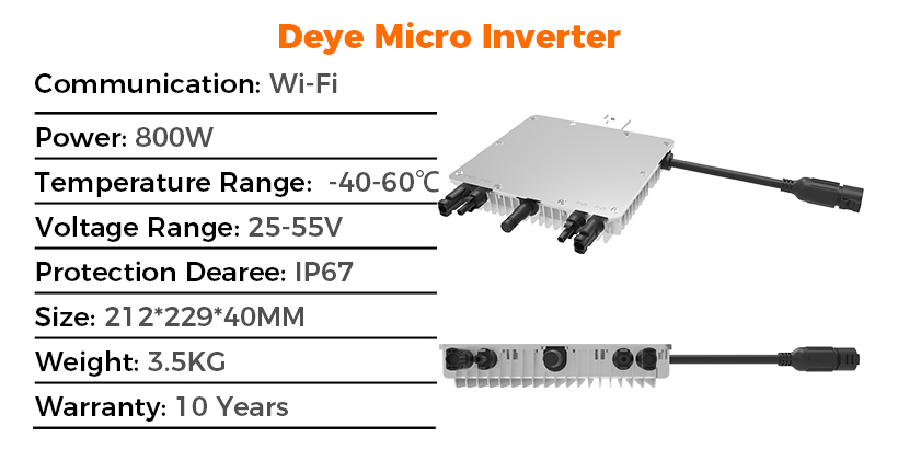 Deye Mikro-Wechselrichter SUN-M80G3-EU-Q0 800W – Solarvie